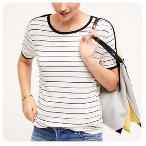 ANTHROPOLOGIE Postmark Morgan Stripe T-Shirt Size XS
